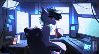 Thumbnail: Chamo _chamommille Scrimmy computer YCH.png